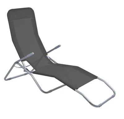 Plážové lehátko SIESTA šedé IWH-10160001