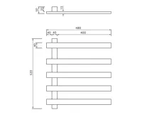 SAPHO ELCOR elektrický sušák ručníků 480x520x50 mm, 63 W, černá mat (7)
