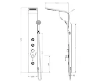 AQUALINE TUSA sprchový panel 200x1400mm, stříbrná (11)