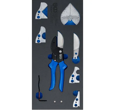 BGS Pěnová vložka (modul) sada multifunkčních a pokosových nůžek na plast. trubky 8 ks