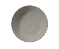 GSI KUBE X keramické umyvadlo na desku, průměr 45cm, tortora mat (4)