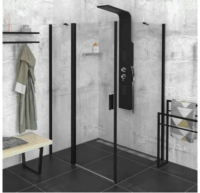 POLYSAN ZOOM BLACK obdélníkový sprchový kout 1100x1000mm L/P varianta