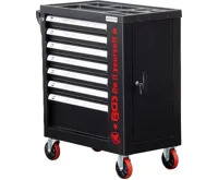 BGS Dílenský vozík, 7 zásuvek, 1 boční dvířka, prázdný (2)