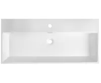 SAPHO AQUATIC umyvadlo, litý mramor, 100x46cm, bílá (7)