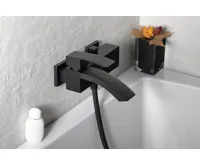 SAPHO GINKO nástěnná vanová baterie, černá mat (5)