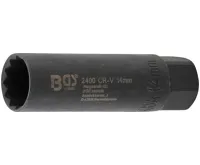 BGS Hlavice nástrčná pro zapalovací svíčky 3/8&quot; x 14mm,délka 65mm,vnějši průměr 20mm,12 ti hra