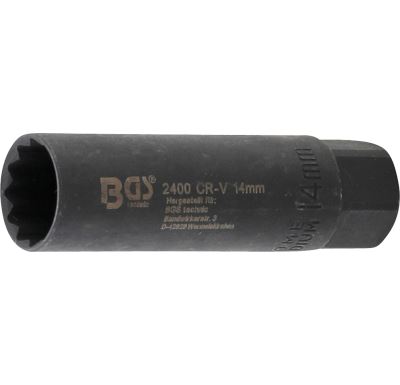 BGS Hlavice nástrčná pro zapalovací svíčky 3/8" x 14mm,délka 65mm,vnějši průměr 20mm,12 ti hra