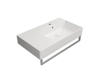 GSI KUBE X keramické umyvadlo 80x47cm, s odkládací plochou vlevo, bílá mat (5)