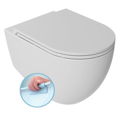 ISVEA INFINITY závěsná WC mísa, Rimless, 36,5x53cm, bílá mat