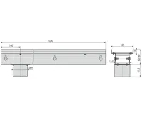 ALCAPLAST Drenážní žlab 100 mm nastavitelný, nerez ADZ352V (1)