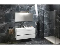 SAPHO GODIVA dvojumyvadlo, litý mramor, 119x44cm, bílá (10)