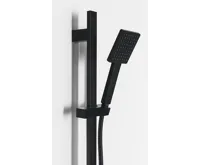 SAPHO Sprchová souprava hranatá, posuvný držák 700mm, černá mat (5)