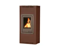 HS Flamingo Krbová kamna AQUAFLAM ® 7 s výměníkem - hnědá - sametová, automatická regulace