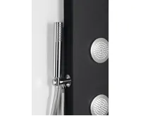 POLYSAN SPIRIT ROUND termostatický sprchový panel 250x1550mm, černá (4)