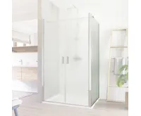 Lima pevný díl skleněný k lítačkám, 100x190 cm, sklo Point 6 mm, polorámový - chrom ALU, EC Lima pevný díl skleněný k lítačkám, 100x190 cm, sklo Point 6 mm, polorámový - chrom ALU, EC