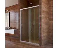 LIMA Sprchové dveře, dvoudílné, zasunovací, 120 cm, chrom ALU, sklo Point (5)