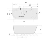 POLYSAN SUSSI R rohová stojící vana, litý mramor 150x70x49,5cm, bílá (7)
