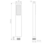 SAPHO Ruční sprcha, 219mm, zlato (3)