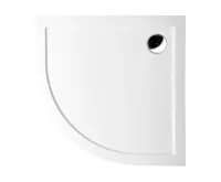 POLYSAN SERA sprchová vanička z litého mramoru, čtvrtkruh 80x80cm, R550, bílá