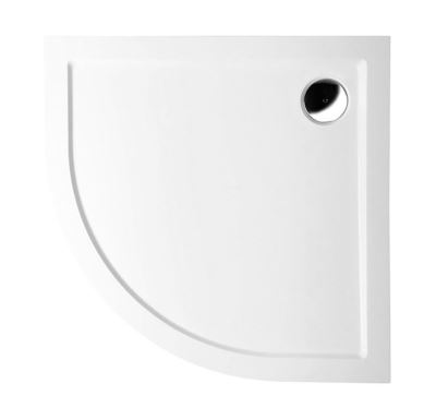 POLYSAN SERA sprchová vanička z litého mramoru, čtvrtkruh 80x80cm, R550, bílá