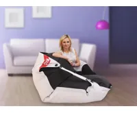 Sedací pytel 189x140 duo white - black (1)