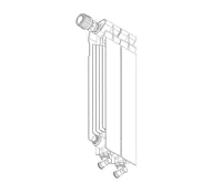 Lipovica ORION 600 -  4 články PLUS - levé připojení - rohové (3)