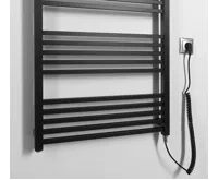 SAPHO METRO-E elektrické otopné těleso rovné 600x1620mm, 800 W, černá mat (3)