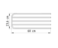 AQUALINE Sušák 4 ručníků na otopná tělesa, univerzální upínání, délka 60cm, bílá (7)
