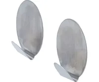 BGS Stainless Steel Adhesive Hooks, 45 x 70 mm, 1.5 kg, 2 pcs.
