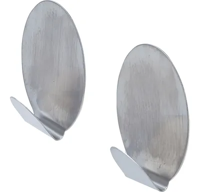 BGS Stainless Steel Adhesive Hooks, 45 x 70 mm, 1.5 kg, 2 pcs.