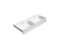 GSI NUBES keramické dvojumyvadlo 120x50cm, broušená spodní hrana, bílá ExtraGlaze (1)