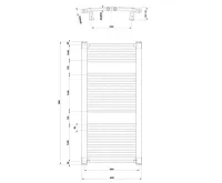 AQUALINE ORBIT otopné těleso s bočním připojením 600x960 mm, bílá (7)