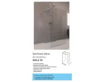 Sprchová stěna WALK IN, Novea, 110 x 200 cm, chrom ALU, sklo Čiré (3)