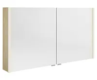 SAPHO ALIX galerka s LED osvětlením, 2x dvířka, 126x70x17,5cm, jilm bardini