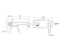 SAPHO DREAMART podomítková umyvadlová baterie, chrom (8)