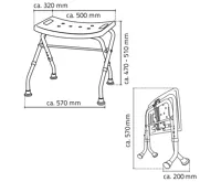 RIDDER HANDICAP stolička skládací, bílá (6)