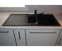 GRANISIL VIVALDI 1000.10 Granitový dřez s odkapem a vaničkou, černý (5)