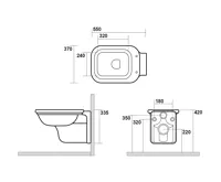 KERASAN WALDORF závěsná WC mísa, 37x55cm, bílá (7)