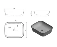 SAPHO LIRO keramické umyvadlo na desku 50,5x41cm, bílá (7)