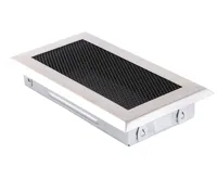 HS Flamingo Krbová mřížka 10x20 cm, broušený chrom