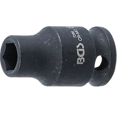 BGS Silová nástrčná hlavice, šestihranná,  6,3 mm (1/4"),  6 mm