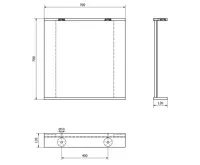 AQUALINE KORIN zrcadlo s LED osvětlením 70x70x12cm (9)
