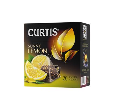 Curtis černý čaj Sunny Lemon pyramidové sáčky 20 x 1.7 g