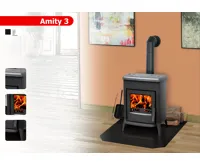 PLAMEN PLAMEN Litinová krbová kamna AMITY 3 N - černá (14)