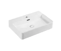 Umyvadlo na desku i zavěšení s přepadem, 600x420x120 mm, keramické