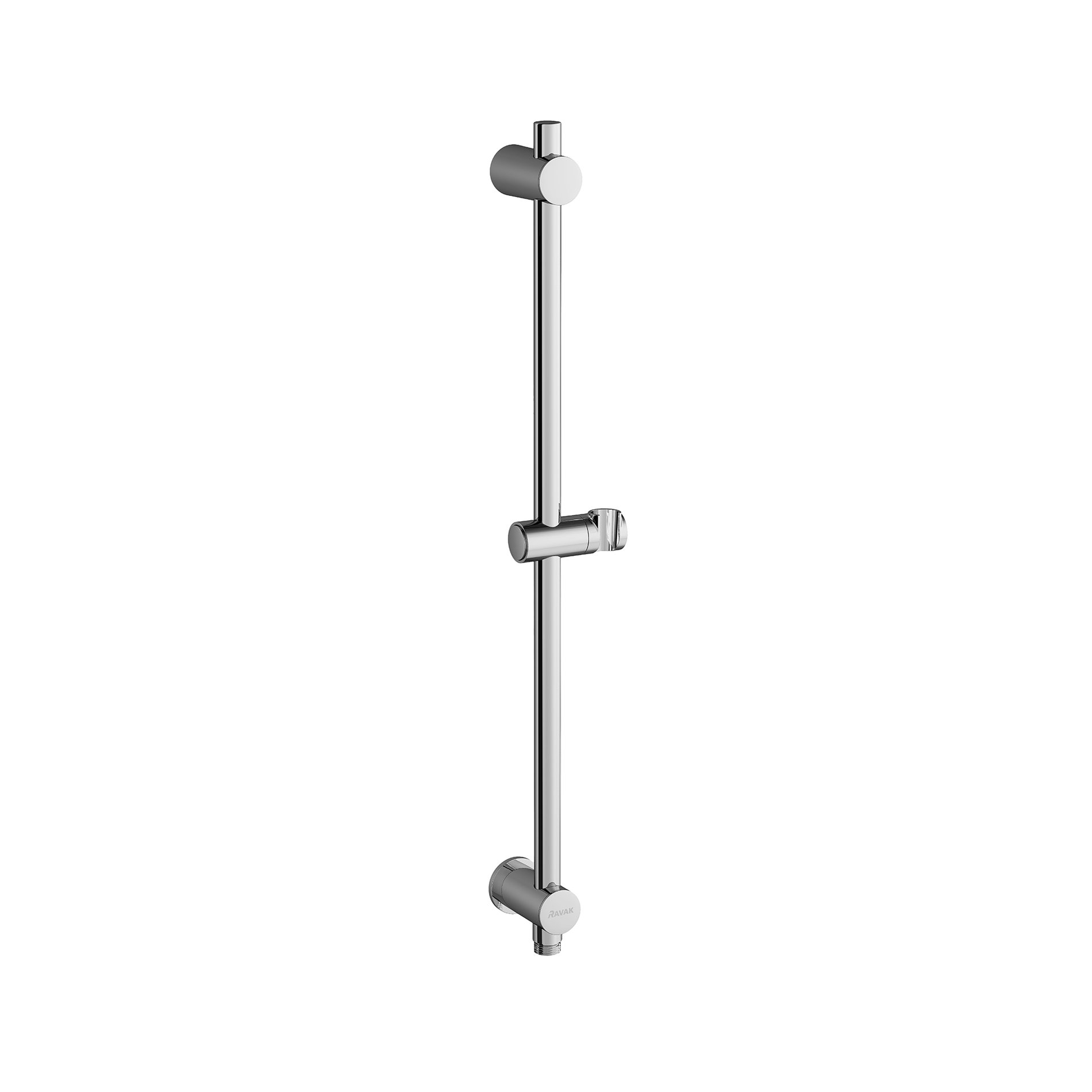 Ravak tyč s posuvným držákem sprchy a stěnovým vývodem 90 cm 975.01