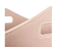 HS Flamingo Koš na dřevo plstěný, krémový (2)