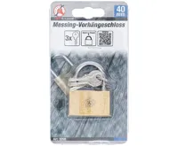 BGS Zámek visací 40 mm mosazný - BGS 3098 (1)