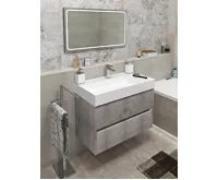 SAPHO GODIVA umyvadlo, litý mramor, 83x44cm, bílá (10)