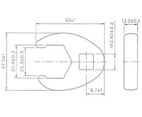 BGS Klíč plochý otevřený 1/2" 27 mm (1)